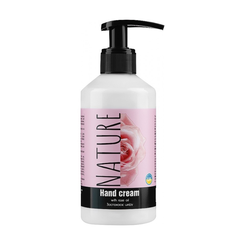 Заспокійливий крем для рук Bioton Cosmetics Nature Hand Cream з трояндовою олією, 300 мл